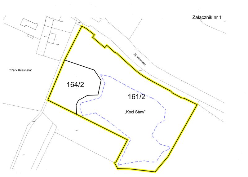 Koci Staw mapa działek STAW